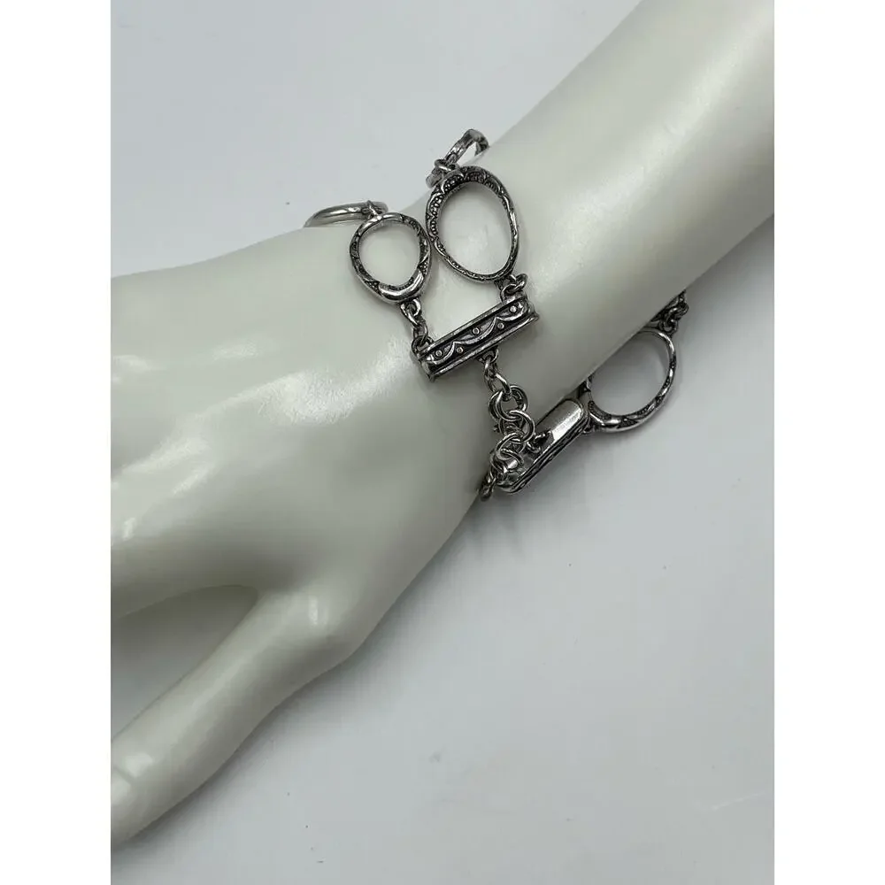 Brighton Signed‎ Double Strand Oval Linked Bracelet